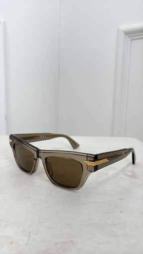 Bottega Veneta Smoke Acetate Cat Eye Sunglasses