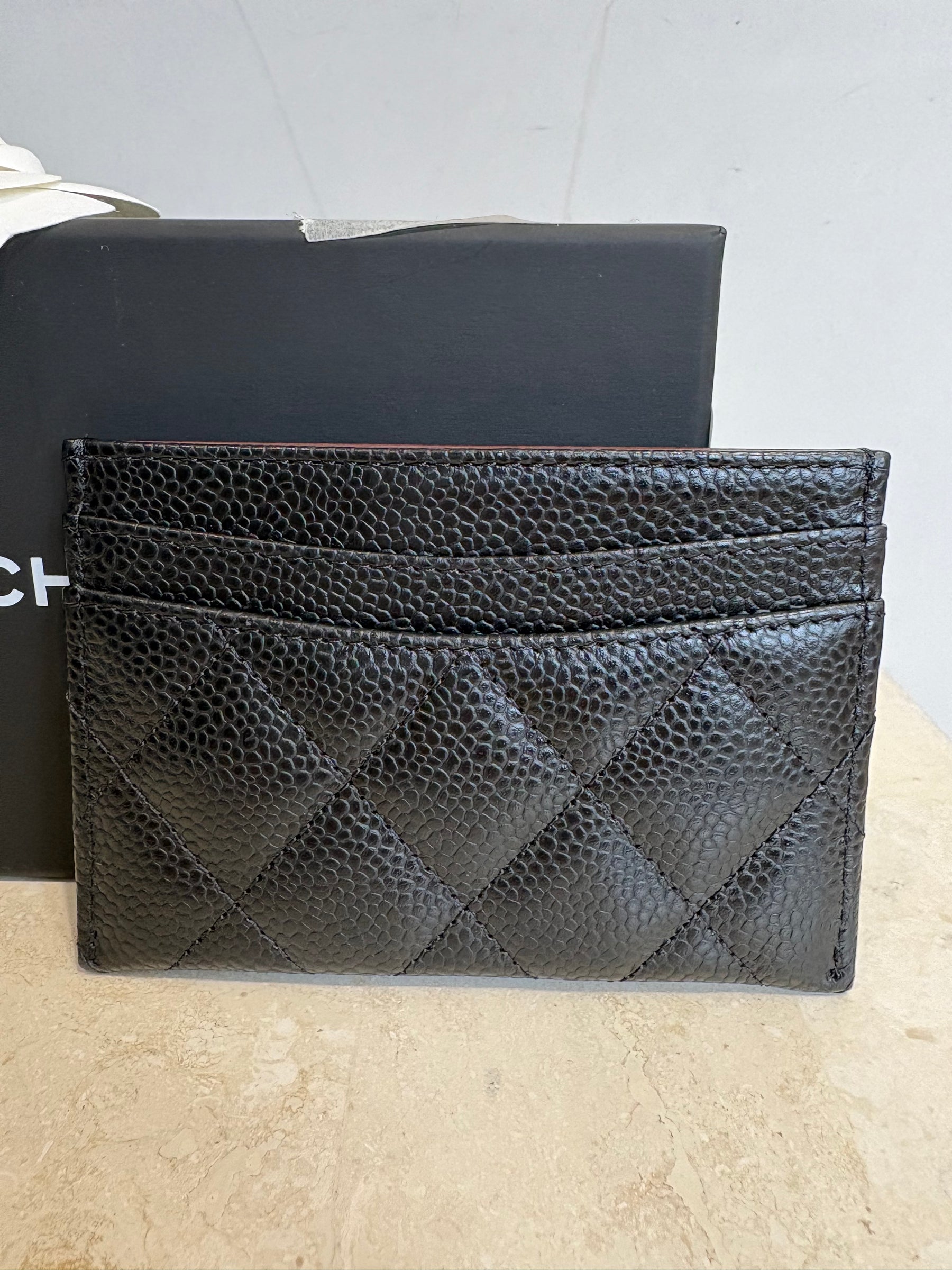 Chanel Quilted Card Holder Black