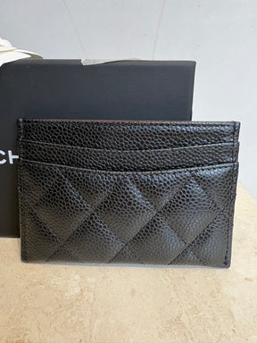 Chanel Quilted Card Holder Black