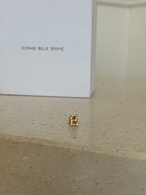 Sophie Bille Brahe Gold and Diamond 'E' Single Stud