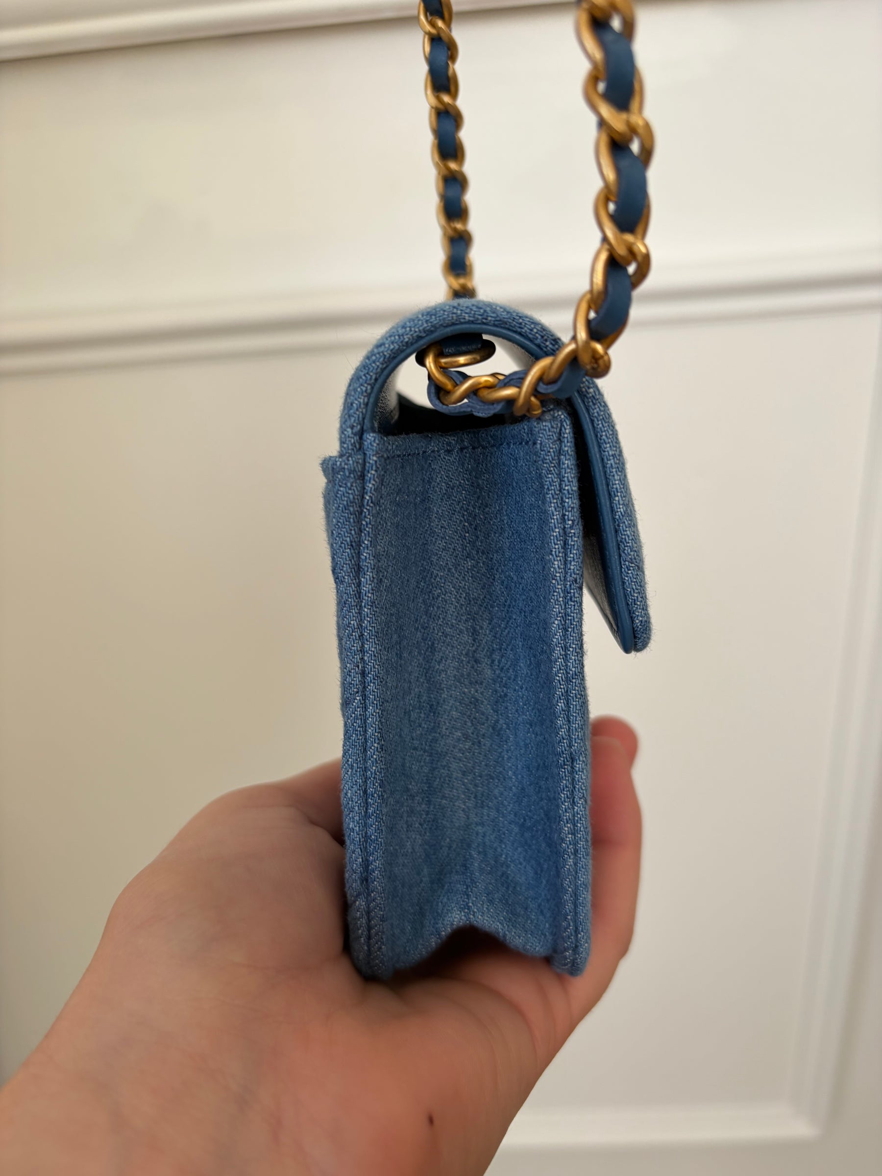 Chanel Blue Denim Mini VIP Bag