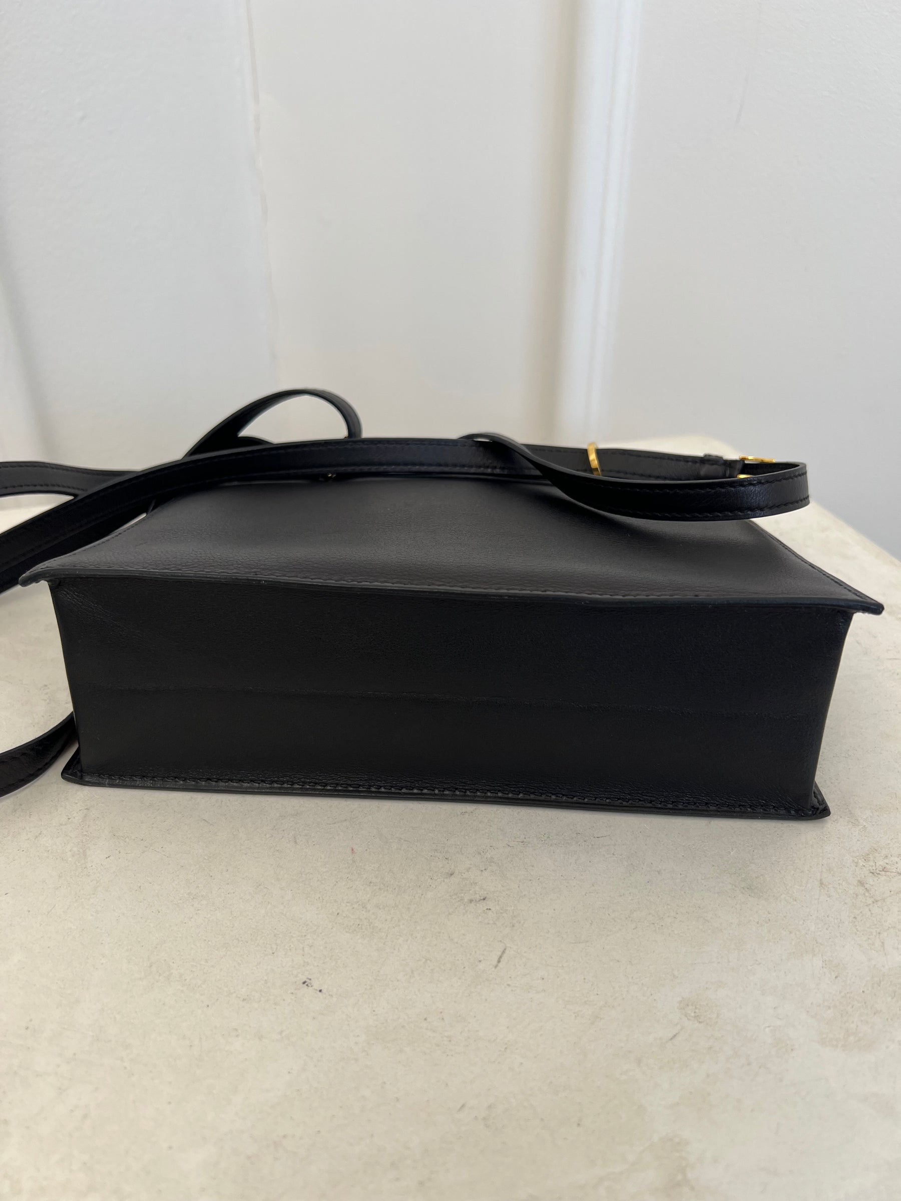 Hermès Black Swift Leather Kelly Le sac de Danse Bag