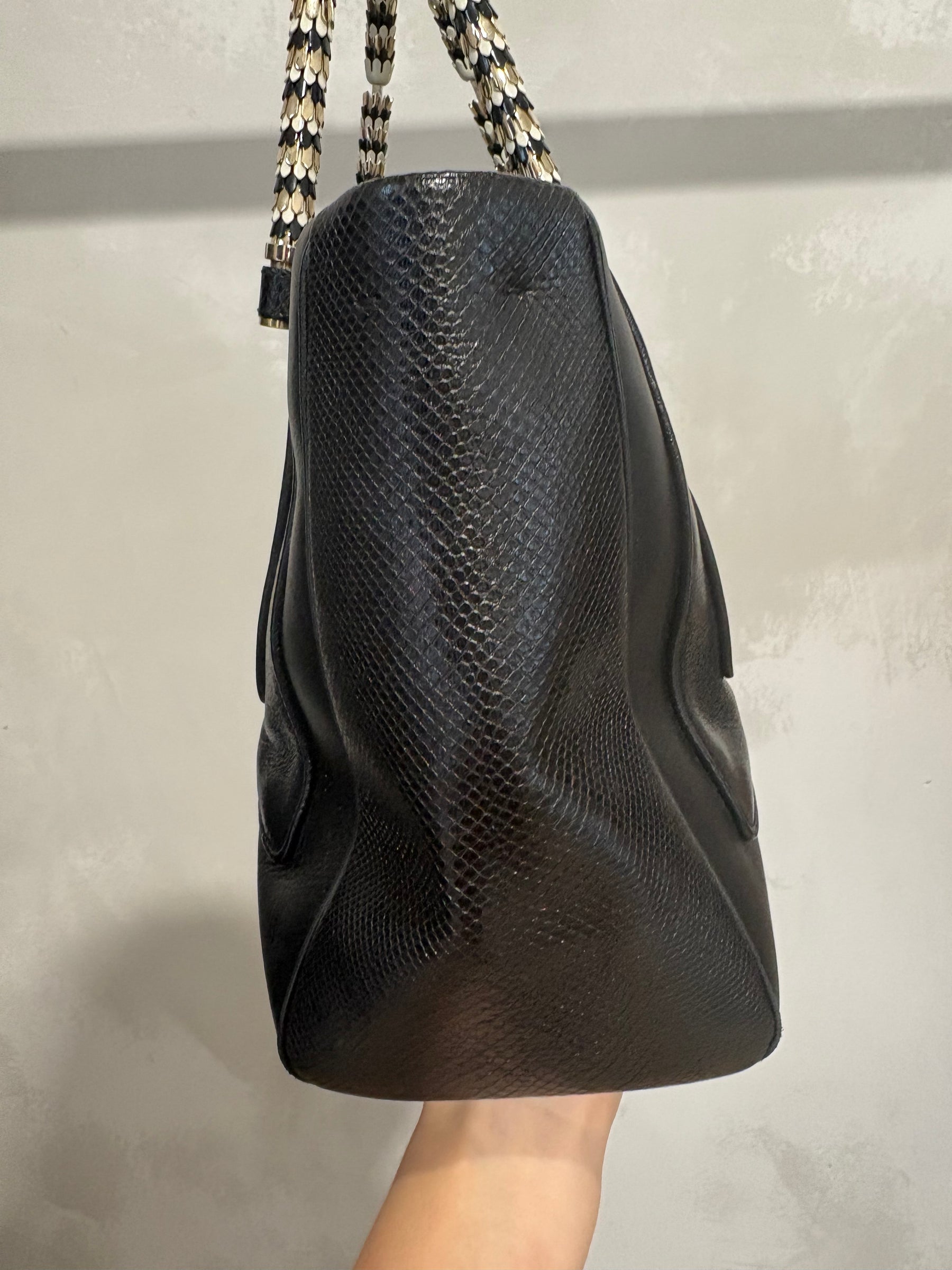 Bvlgari Serpenti Tote Bag  Snake Skin And Leather