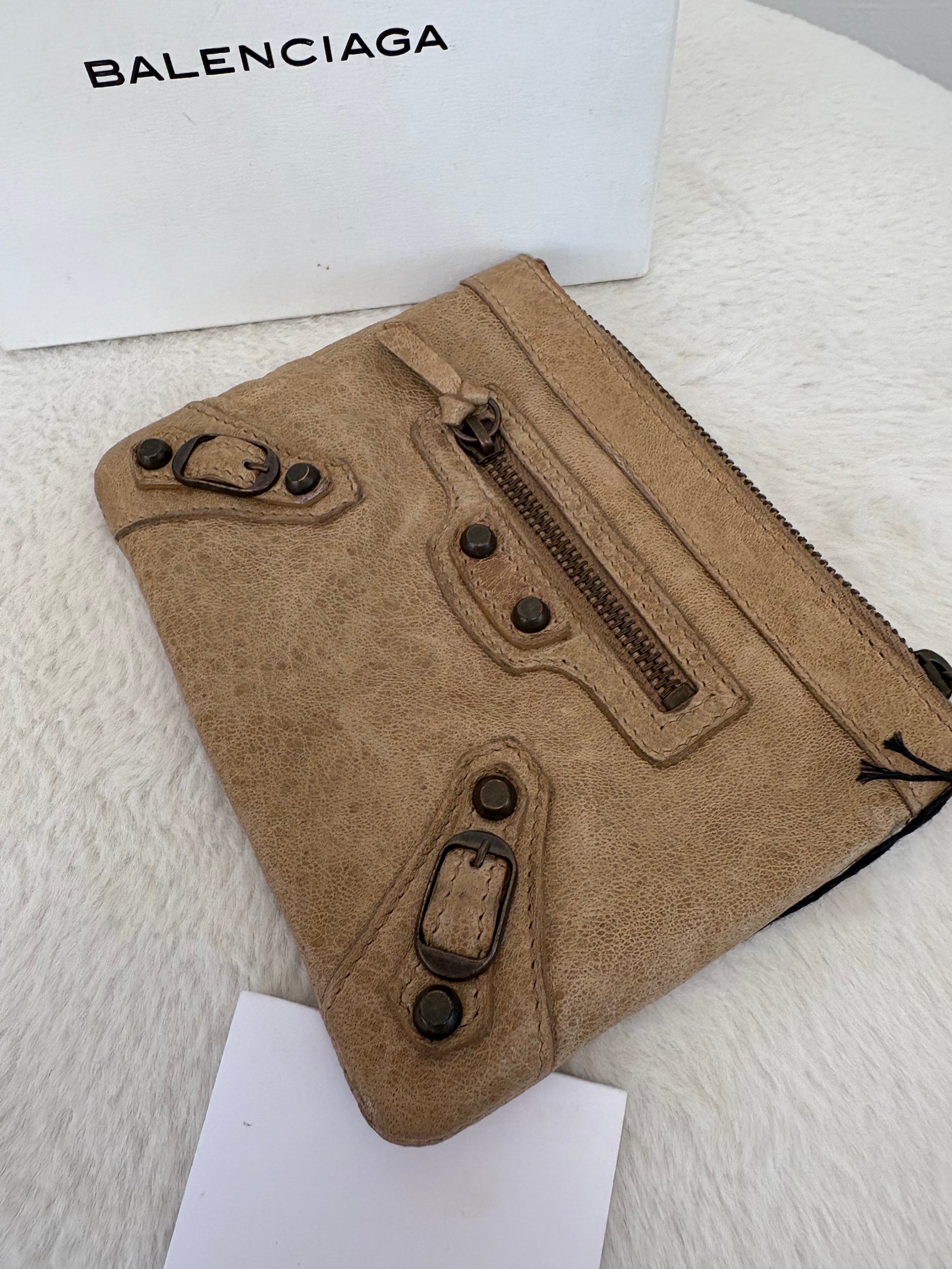 Balenciaga Wallet In Taupe