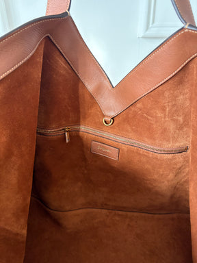 Saint Laurent Tan Leather  Y Tote Bag