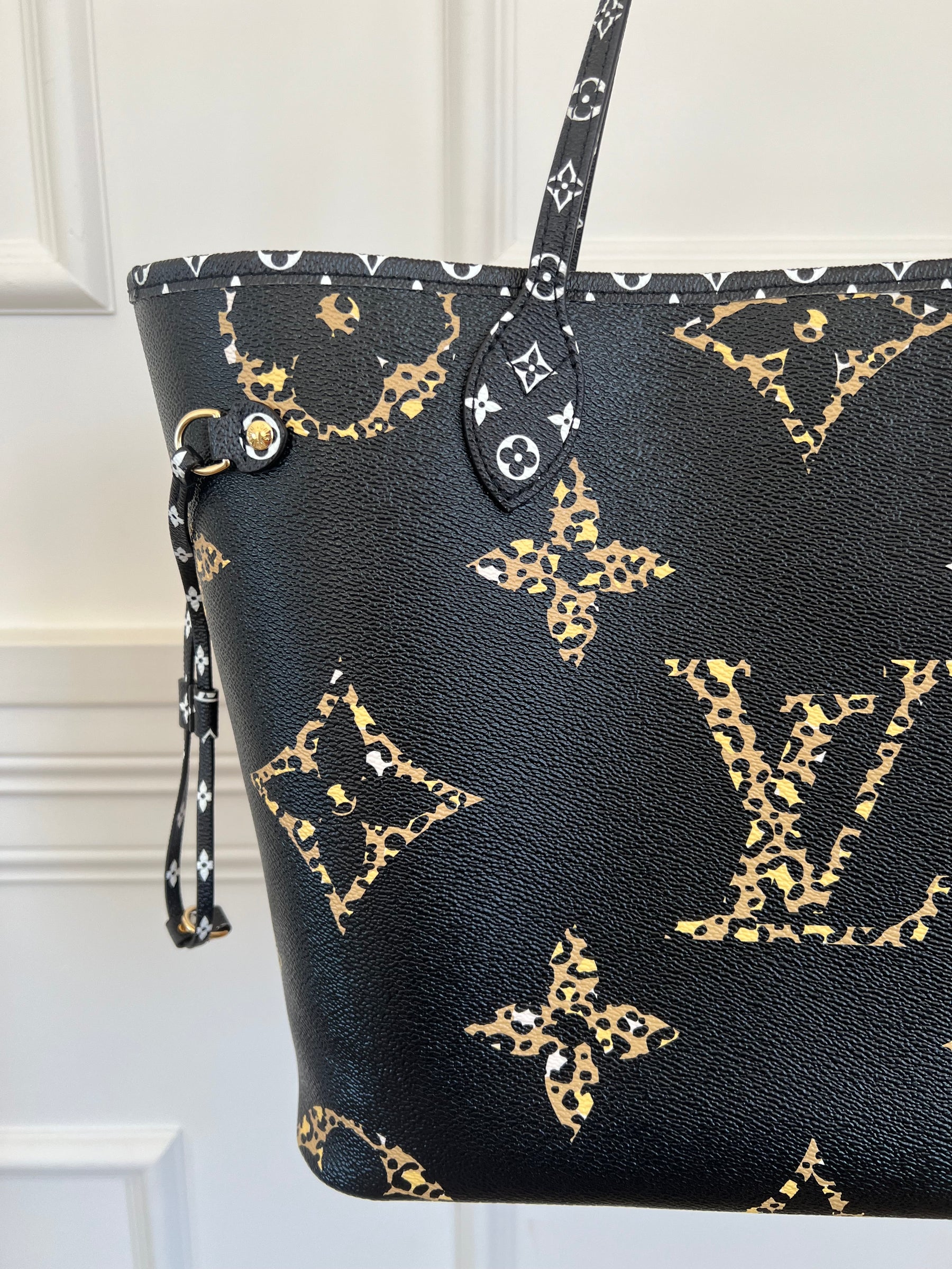 Louis Vuitton Black and Brown Jungle Neverfull MM