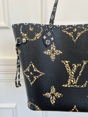 Louis Vuitton Black and Brown Jungle Neverfull MM