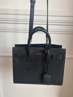 Saint Laurent Black Leather Nano Sac De Jour