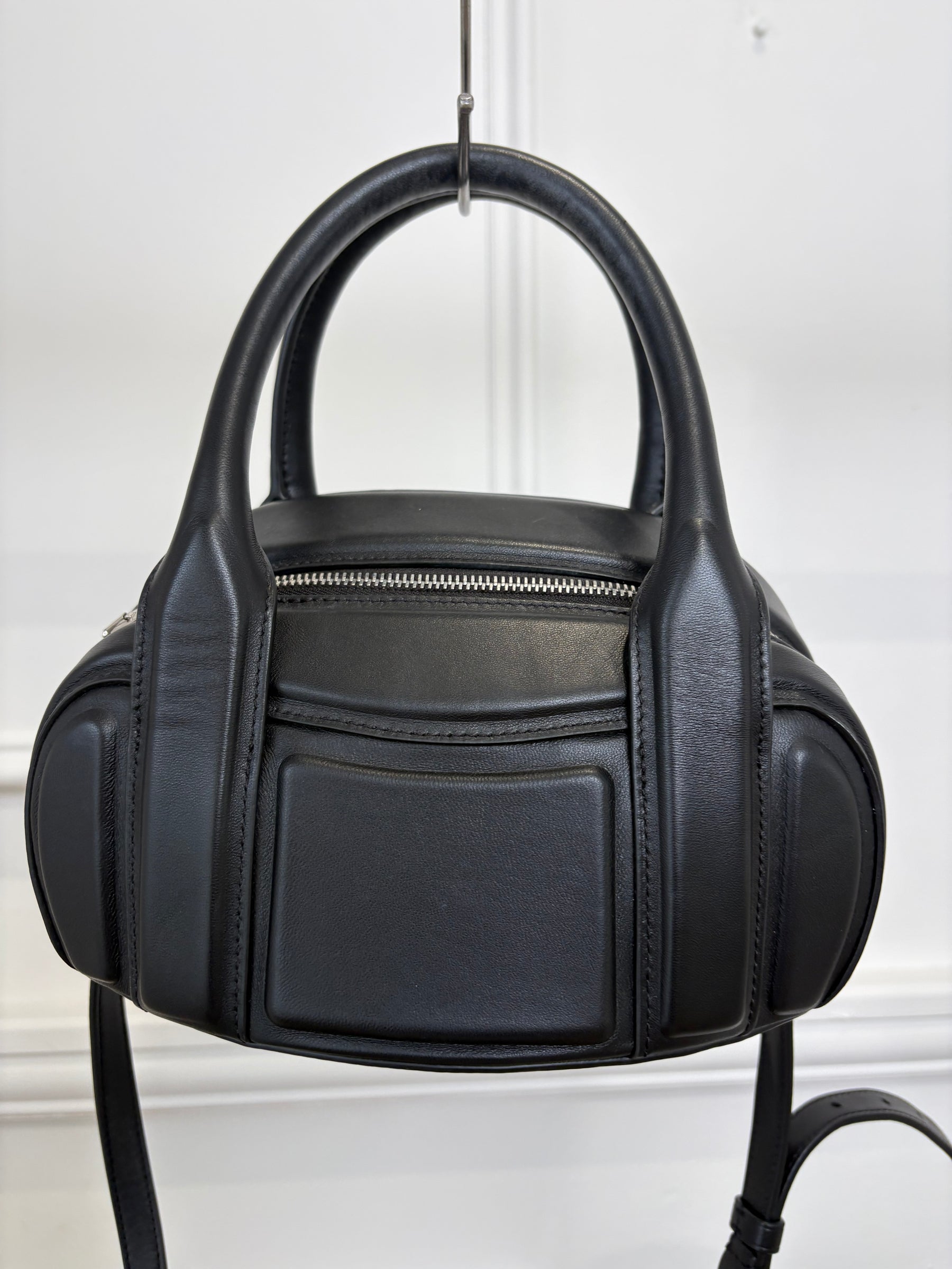 Alexander Wang Black Leather Small Rock Panelled Bag