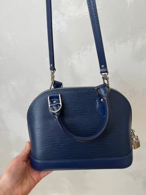 Louis Vuitton Navy Epi Leather Alma BB