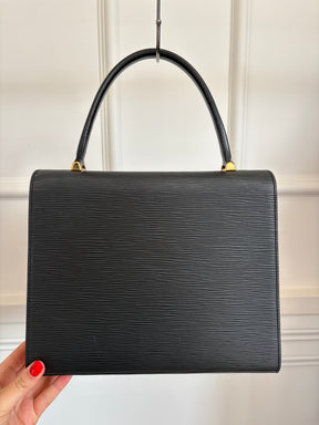 Louis Vuitton Black Epi Leather Top Handle Bag