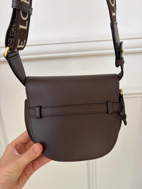 Loewe Chocolate Leather Mini Gate Bag