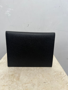 Saint Laurent Black Grained Leather Small Uptown Pouch