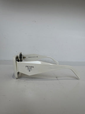 Prada White Cat Eye Sunglasses