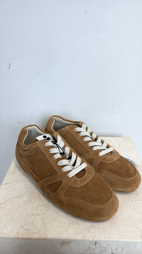 Isabel Marant Senny Perforated Suede Sneakers, 38 EU