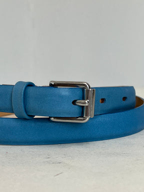 Scanlan Theodore Blue Leather Belt, SM