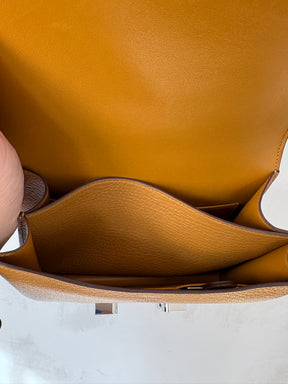 Hermès Constance III Mini in Caramel Chevre Leather with Paladium Hardware