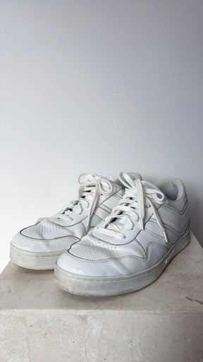 Celine White Low Lace Up Sneakers, 39
