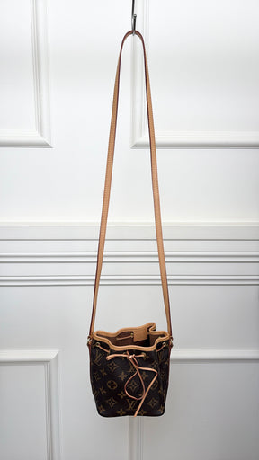 Louis Vuitton Canvas Monogram Mini Drawstring Bucket Bag