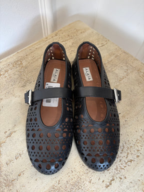 Alaïa Leather Ballet Flats Black, 37.5