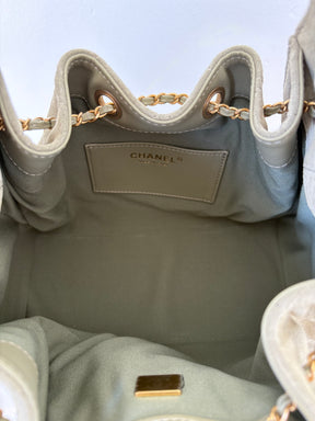 Chanel Small 25 in Sage Suede Bag