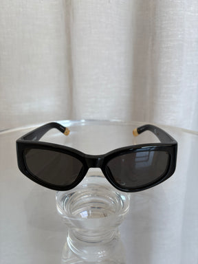 Jacquemus Black Acetate Cat Eye Sunglasses