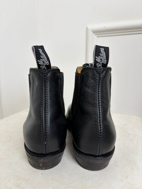 RM Williams Black Chelsea Boots, 38D