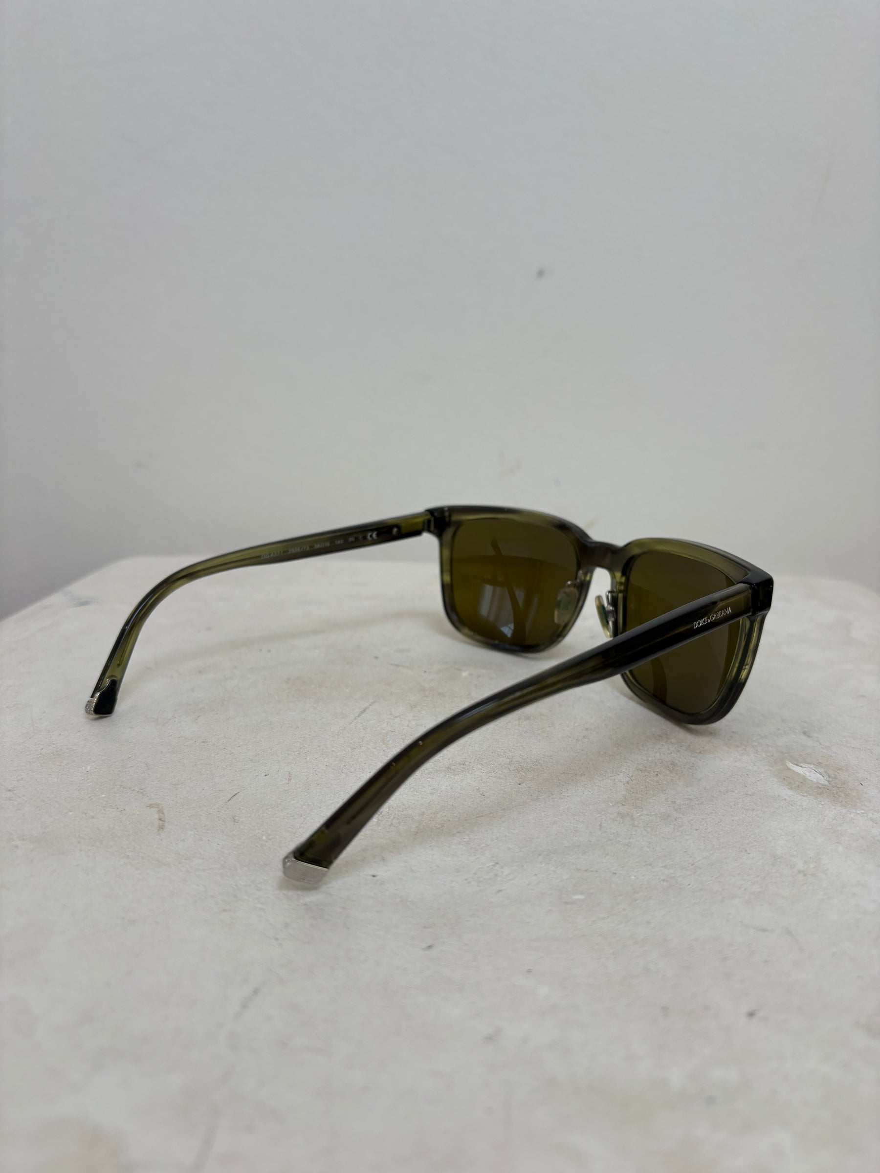Dolce & Gabbana Green Oversized Square Sunglasses