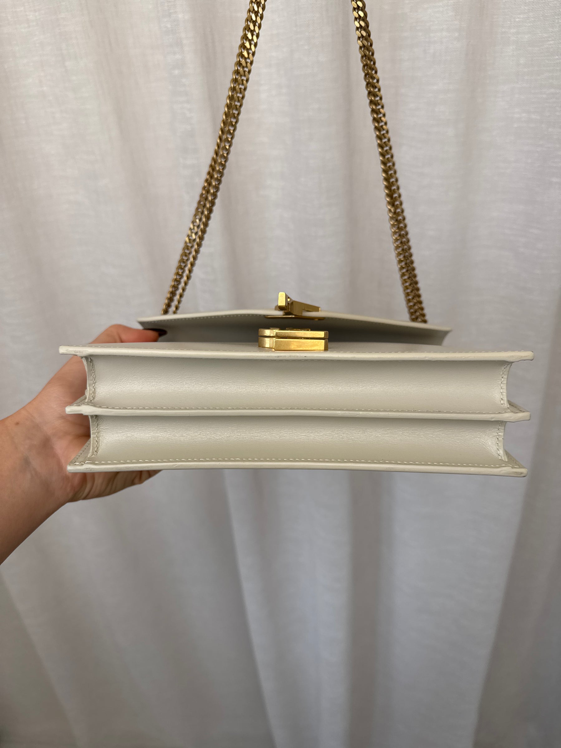 Saint Laurent Stone Leather Cassandra Envelope Chain Bag