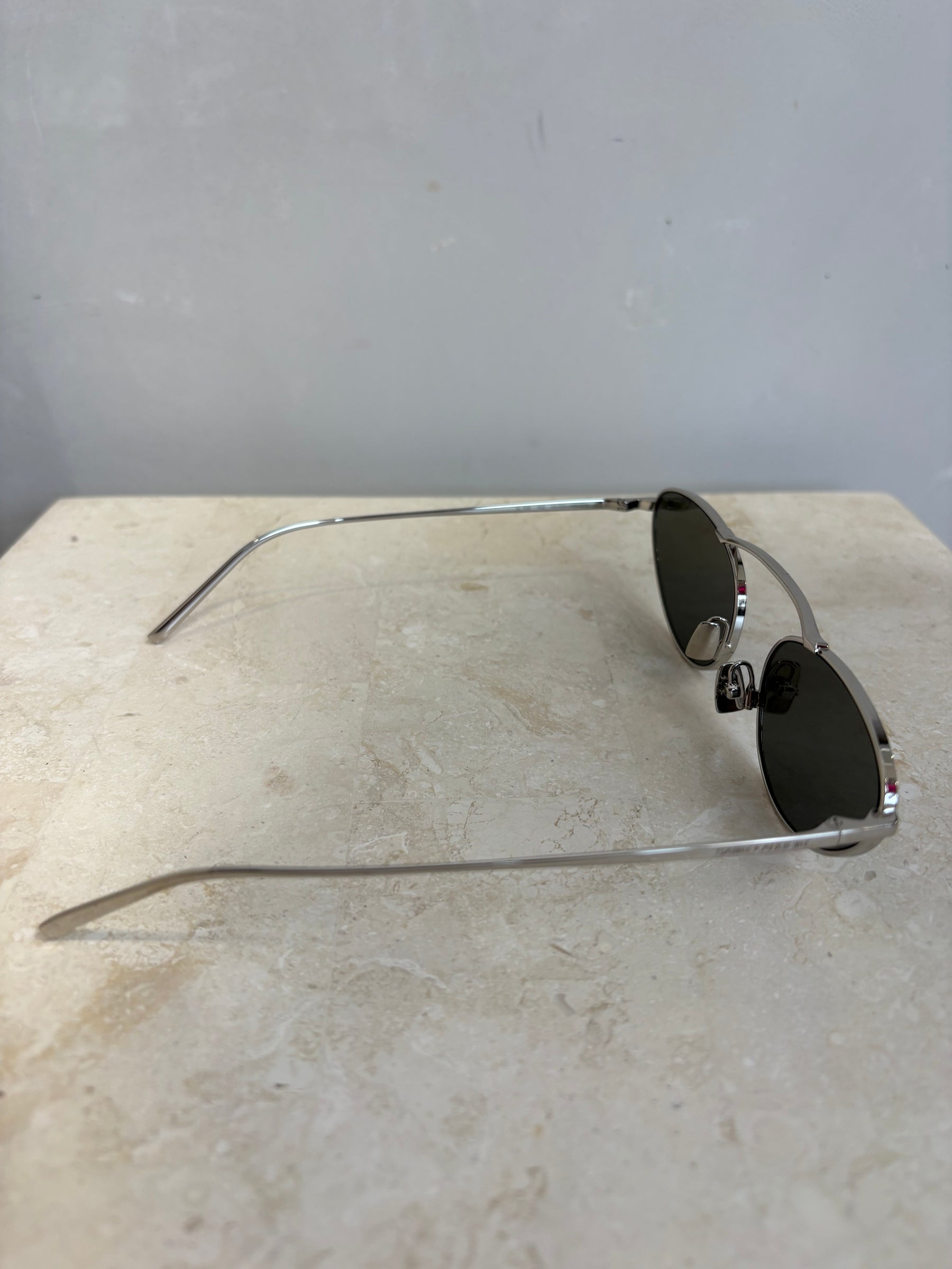 Saint Laurent Silver Cat Eye Sunglasses