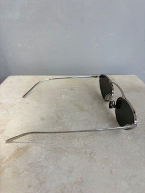 Saint Laurent Silver Cat Eye Sunglasses