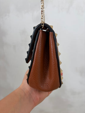 Valentino Garavani Rockstud Grained Leather Mini Bag Gold Hardware