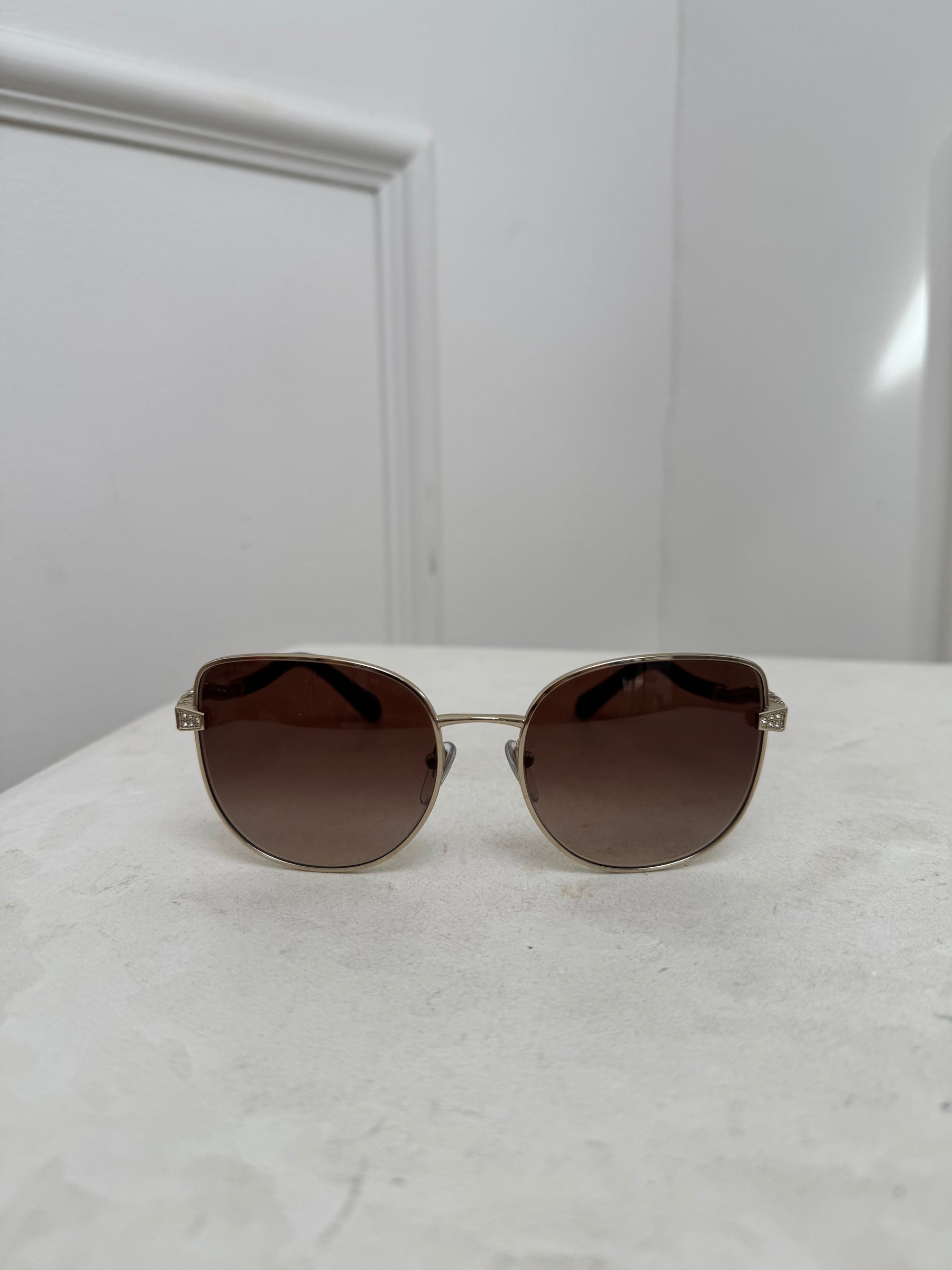 Bvlgari Gold Fram embellished Sunglasses