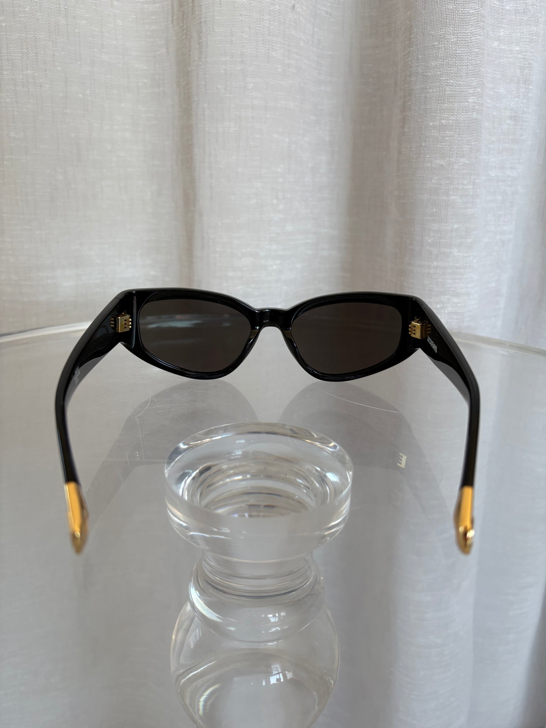 Jacquemus Black Acetate Cat Eye Sunglasses