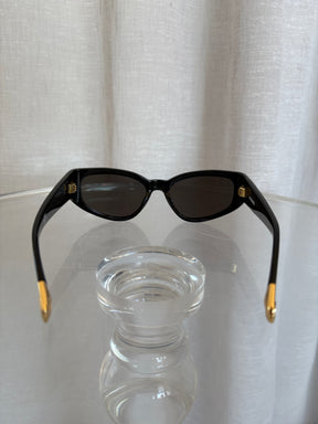 Jacquemus Black Acetate Cat Eye Sunglasses
