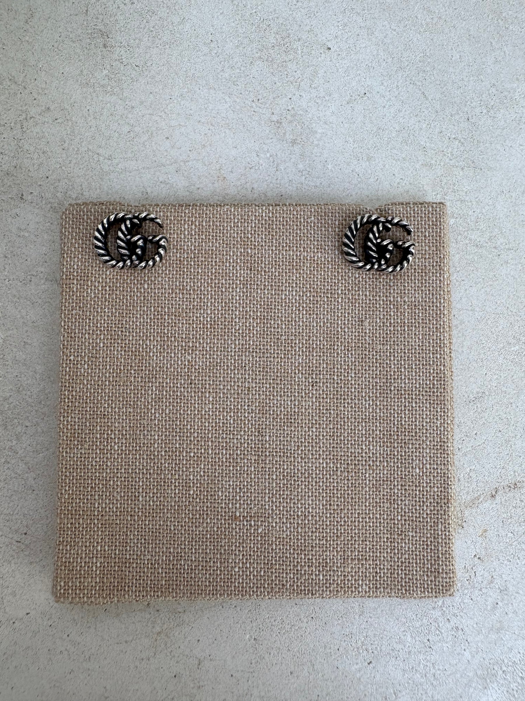 Gucci Sterling Silver Marmont Stud Earrings