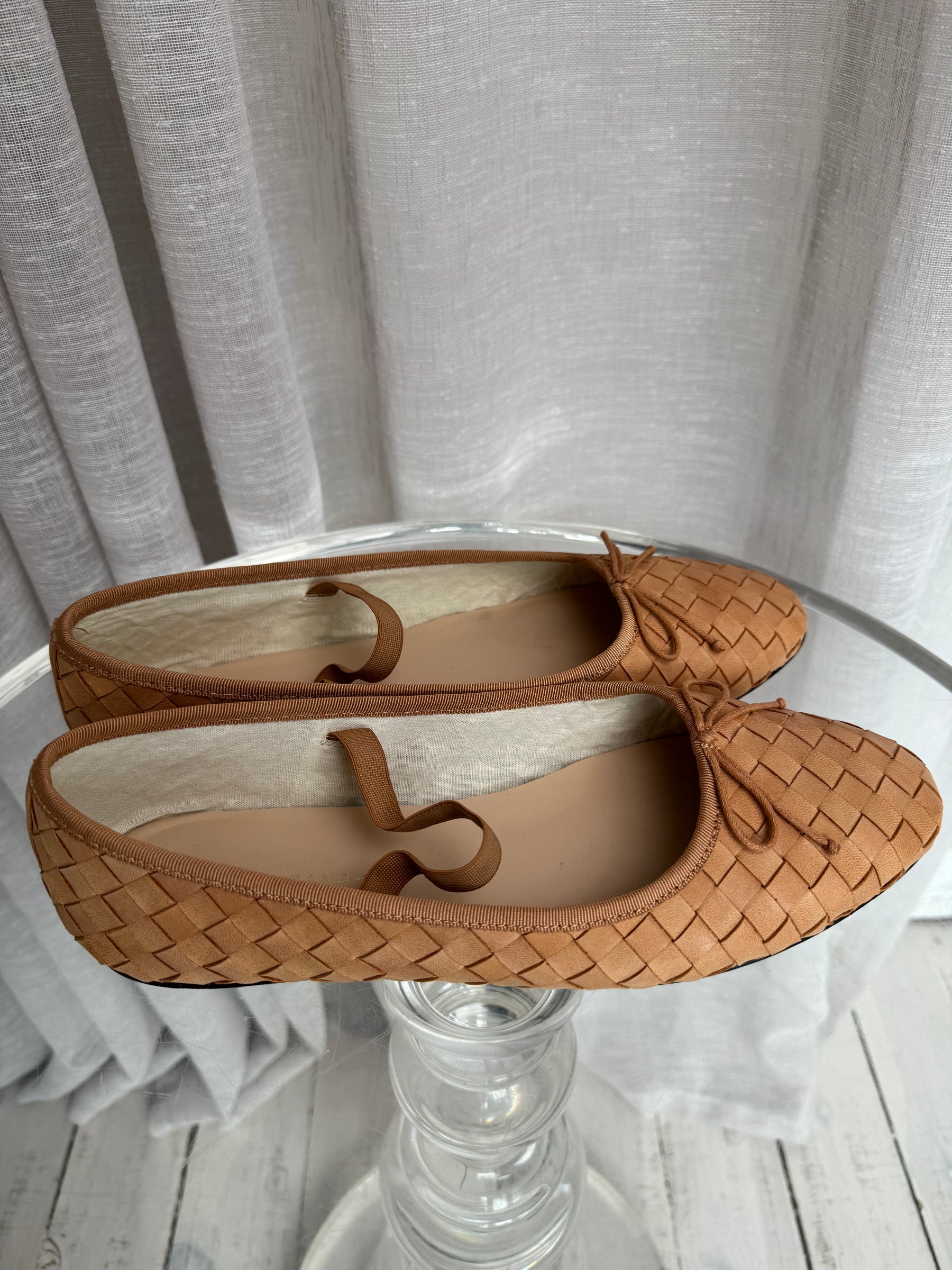 LOEFFLER RANDALL Leonie Soft Ballet Flats In Honey, 10B