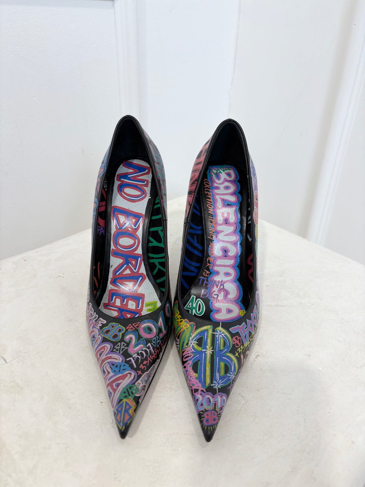Balenciaga BB Graffiti Heels, 36.5