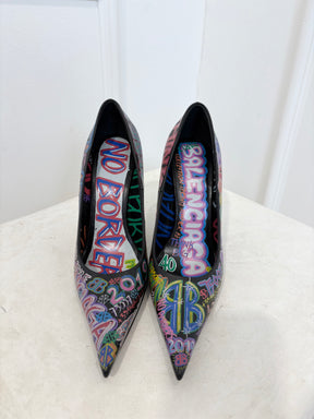 Balenciaga BB Graffiti Heels, 36.5