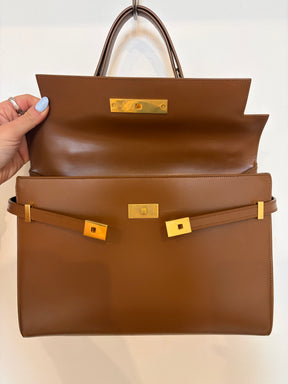 Saint Laurent Tan Leather Manhattan Top Handle Bag