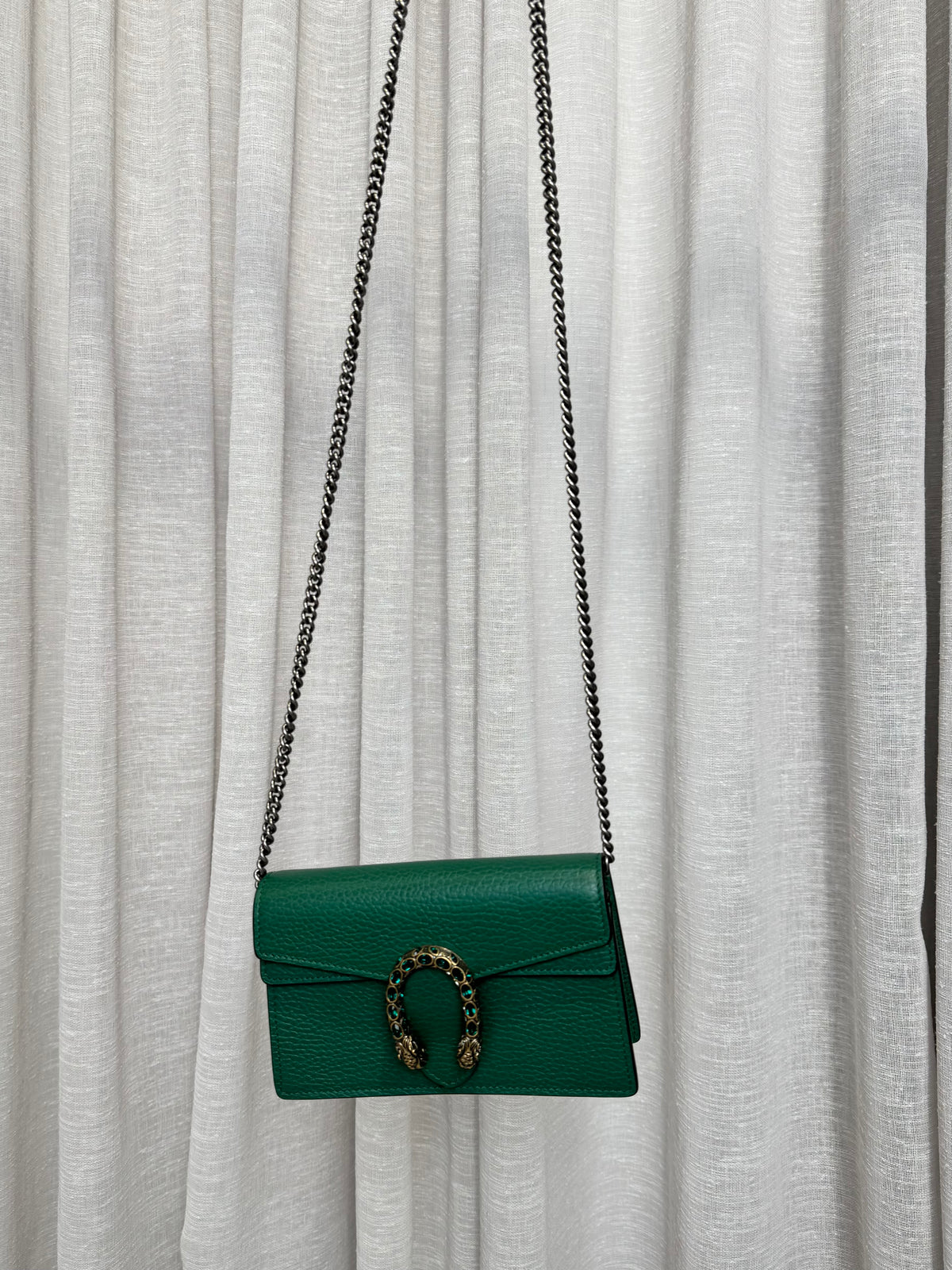 Gucci Green Leather Super Mini Dionysus