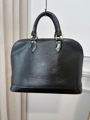 Louis Vuitton Black Epi Leather Alma PM Bag