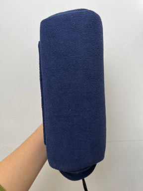 Max Mara Navy Terry Logo Cosmetic Case