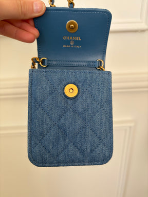Chanel Blue Denim Mini VIP Bag