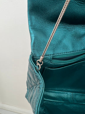 Chanel Metalic Teal Quilted Leather Reissue 2.55