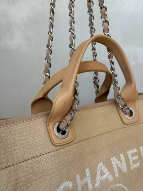 Chanel Beige Canvas Deauville Tote