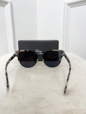 Dior Black and Grey Tortoiseshell Corner Sunglasses