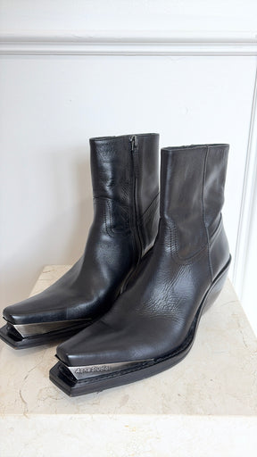 Acne Studions Cowboy Boots Black Leather, 37