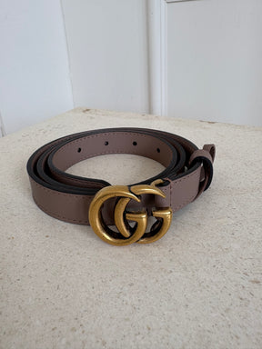 Gucci GG Marmont Thin Belt Taupe, 75 / 30