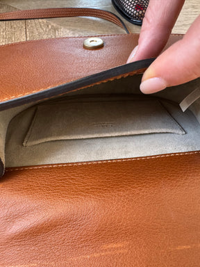 Chloé Tan Leather and Suede Nile Bracelet Bag